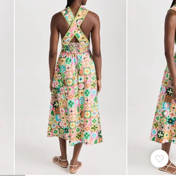 NWT Celia B Colorful Geometric Print Halter Dress - Picture 10 of 10